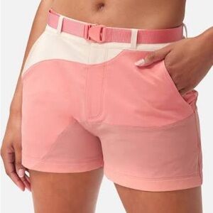Outdoor Voices Pink and White Rec Trek Shorts